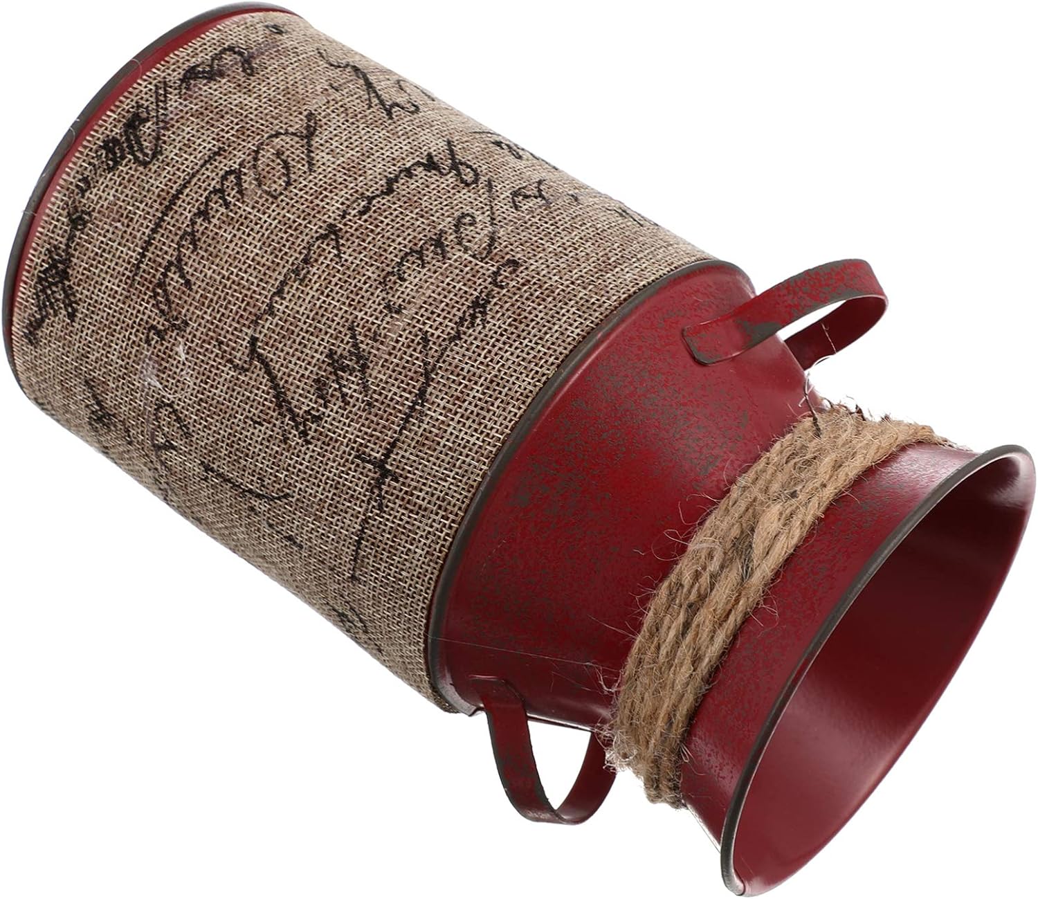 Cabilock Vintage Flower Bucket Rustic Metal Vase Decor