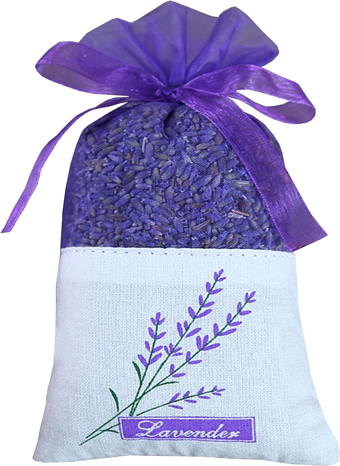 Sanrich 50PCS Lavender Sachet Bags Empty Deep Purple Cotton-Ramie Sacks