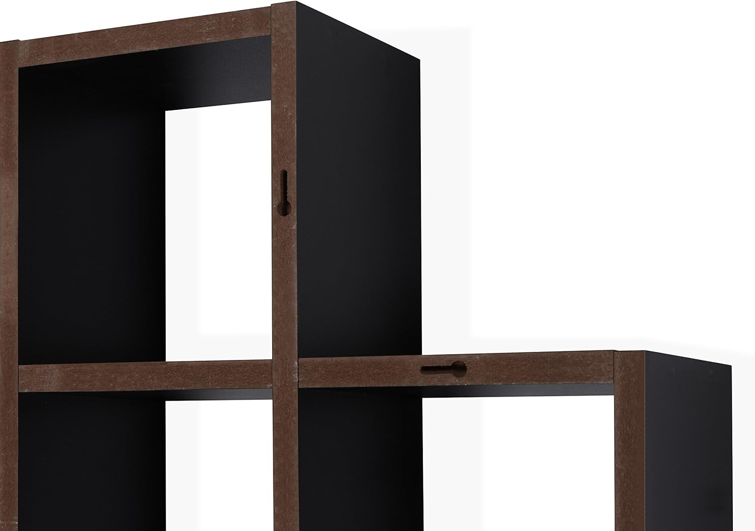 Danya B Cubby Chessboard Wall Shelf - Horizontal or Vertical Black