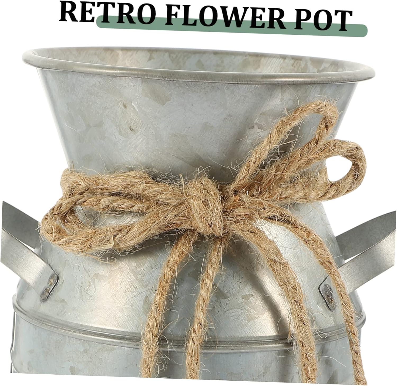 STOBAZA Vintage Metal Flower Bucket Planter for Dried and Fresh Flowers