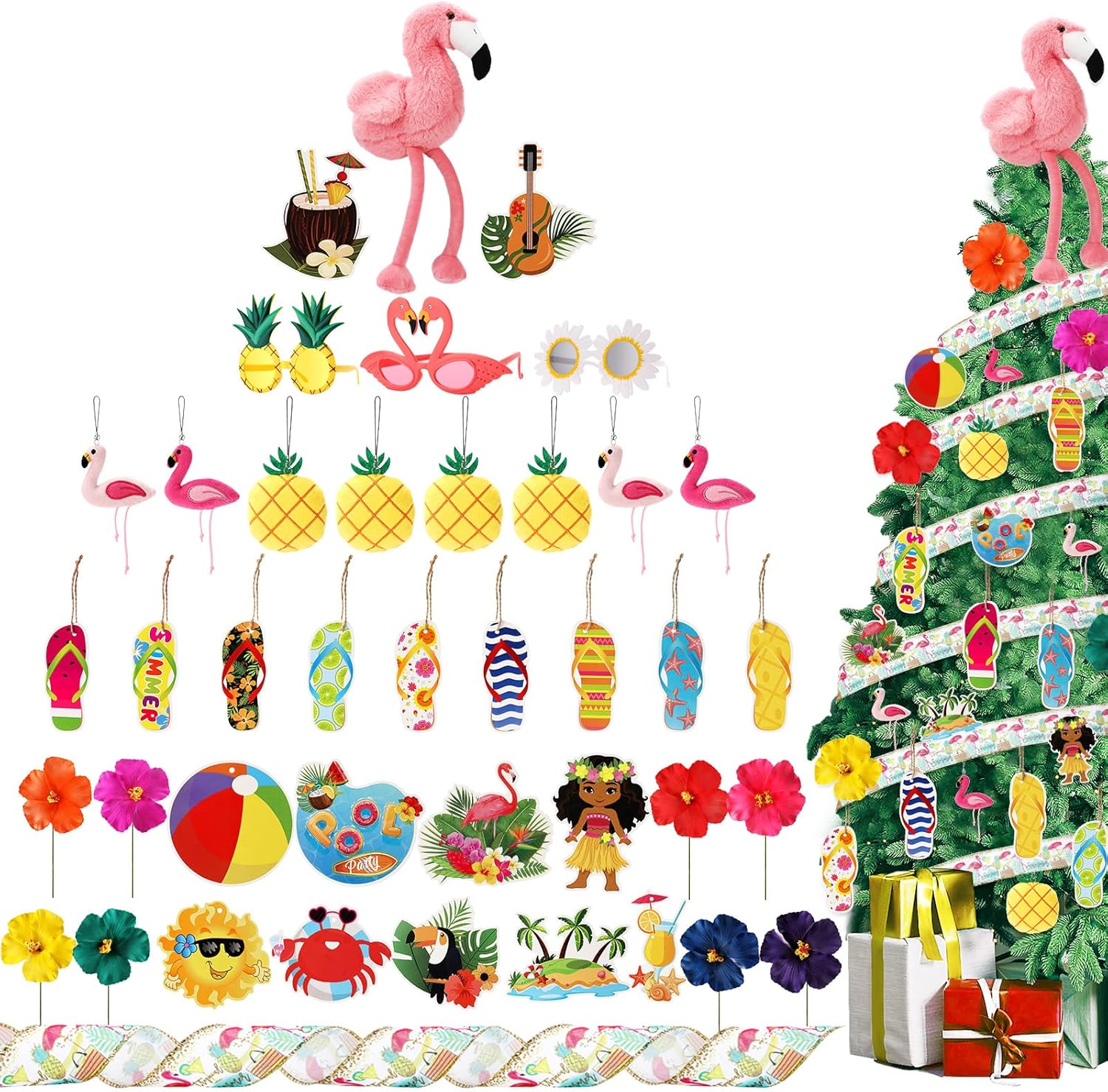 Halfchet 43 Pcs Summer Tree Decorations Set