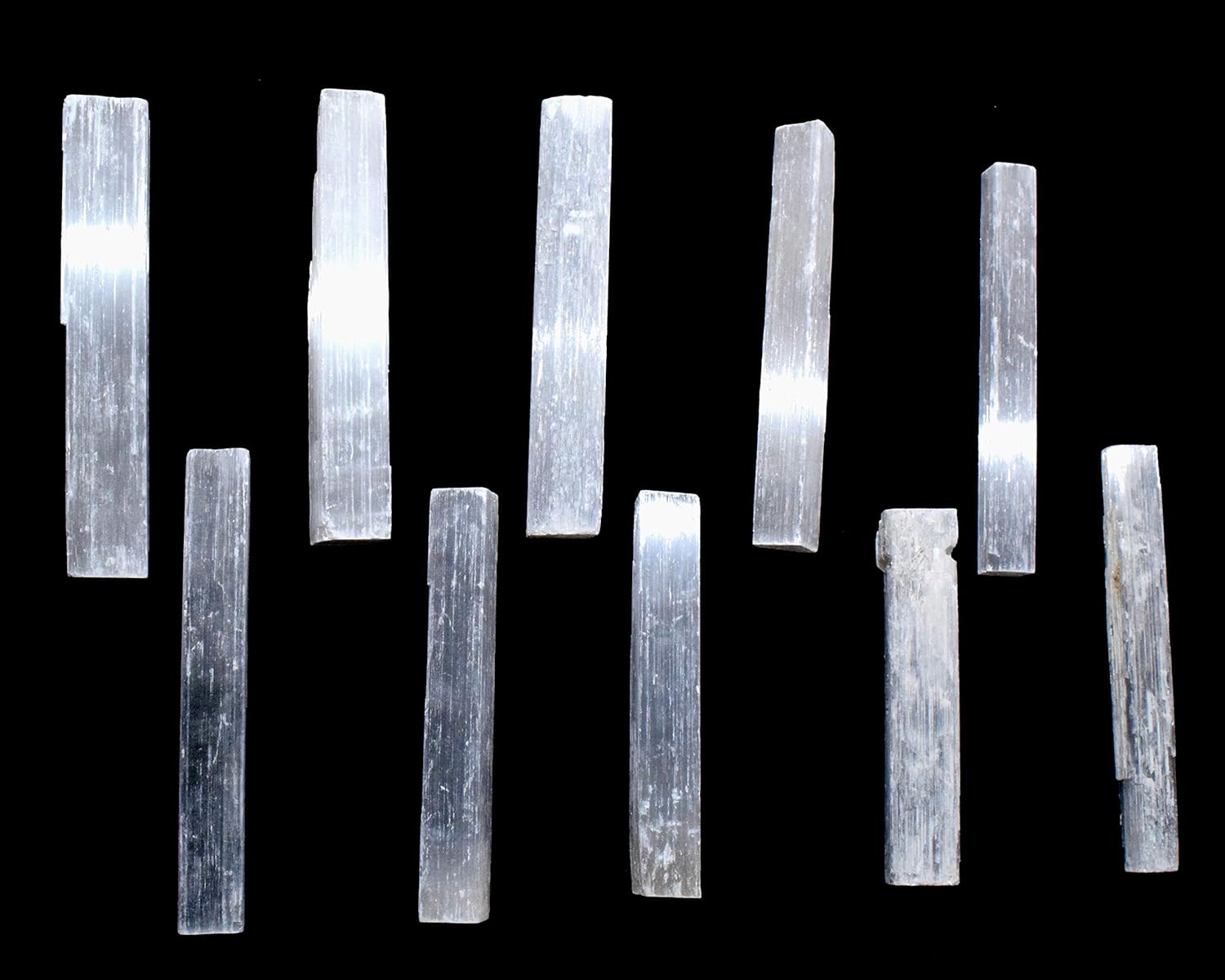 HQRP 5 Inch White Selenite Sticks 20PCS Natural Decor Stones