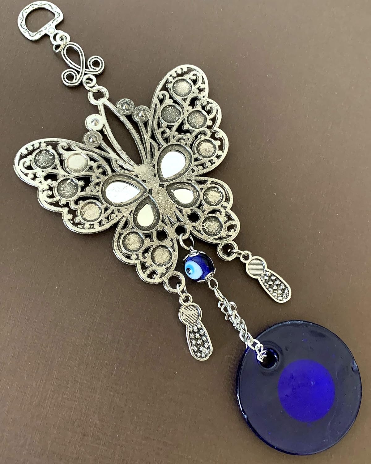Betterdecor Turkish Blue Evil Eye Butterfly Amulet Hanging Decoration
