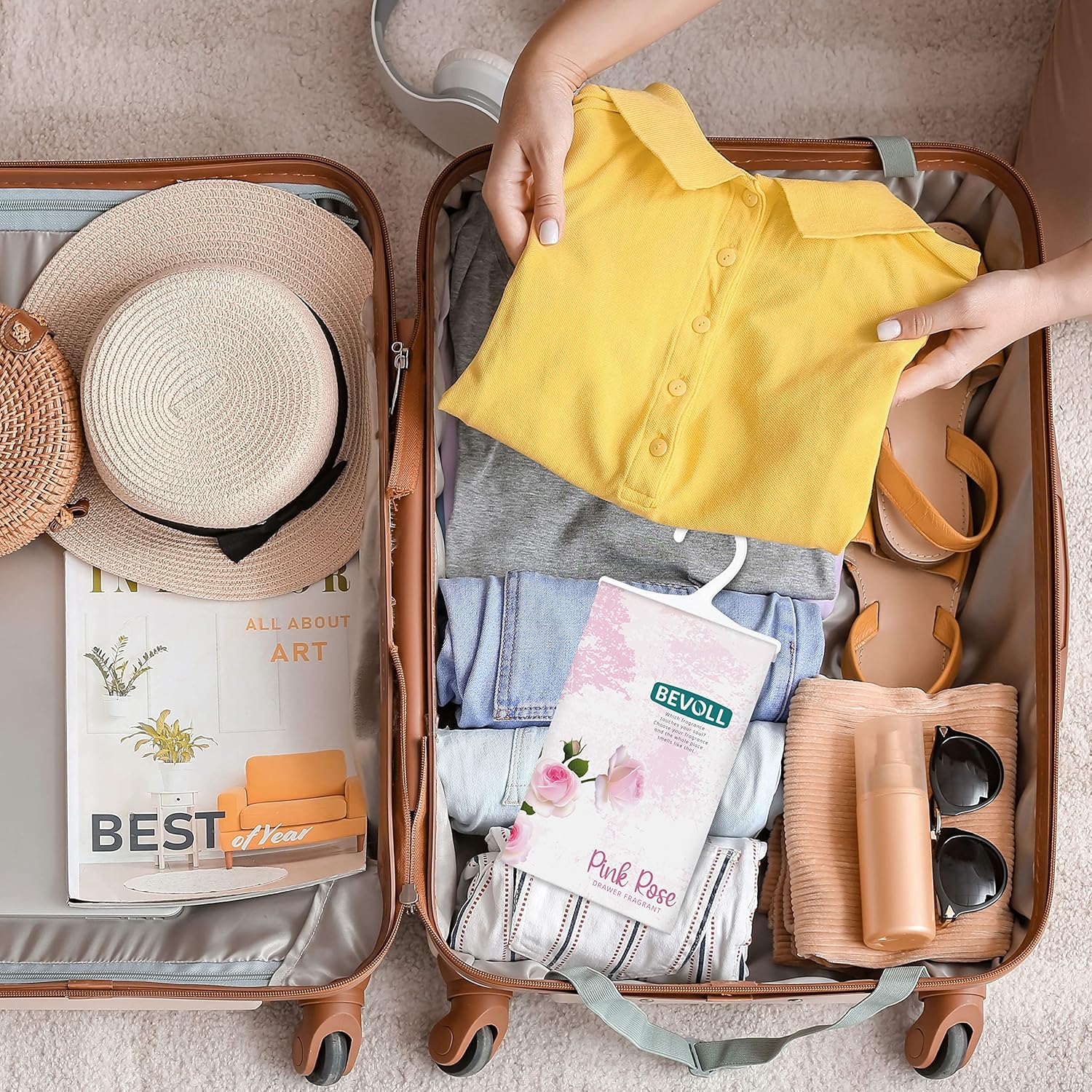 Bevoll Scented Sachets 12 Pack for Drawers Closets Cars Bathroom Wardrobe Gym Bags