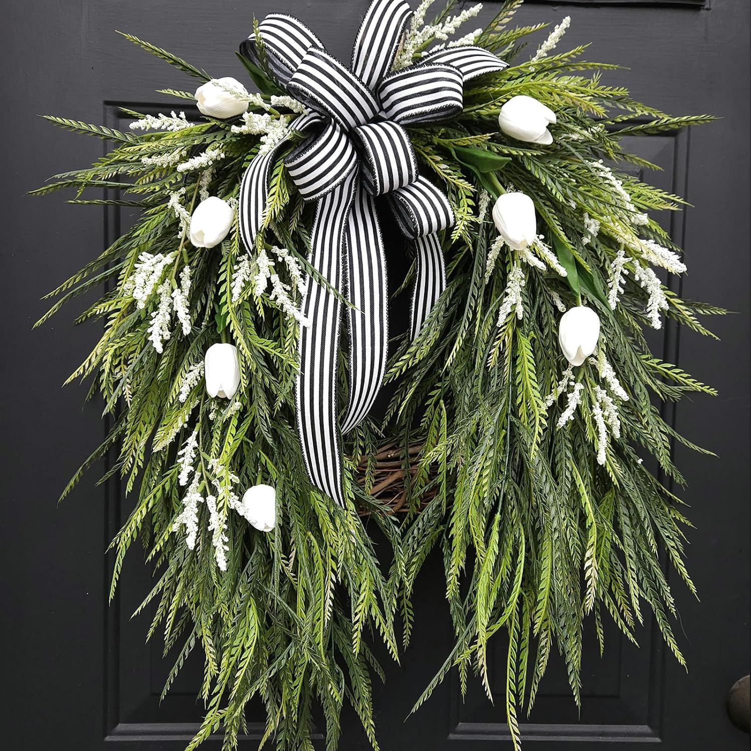 Colorful Spring Summer Wreath for Front Door Decor