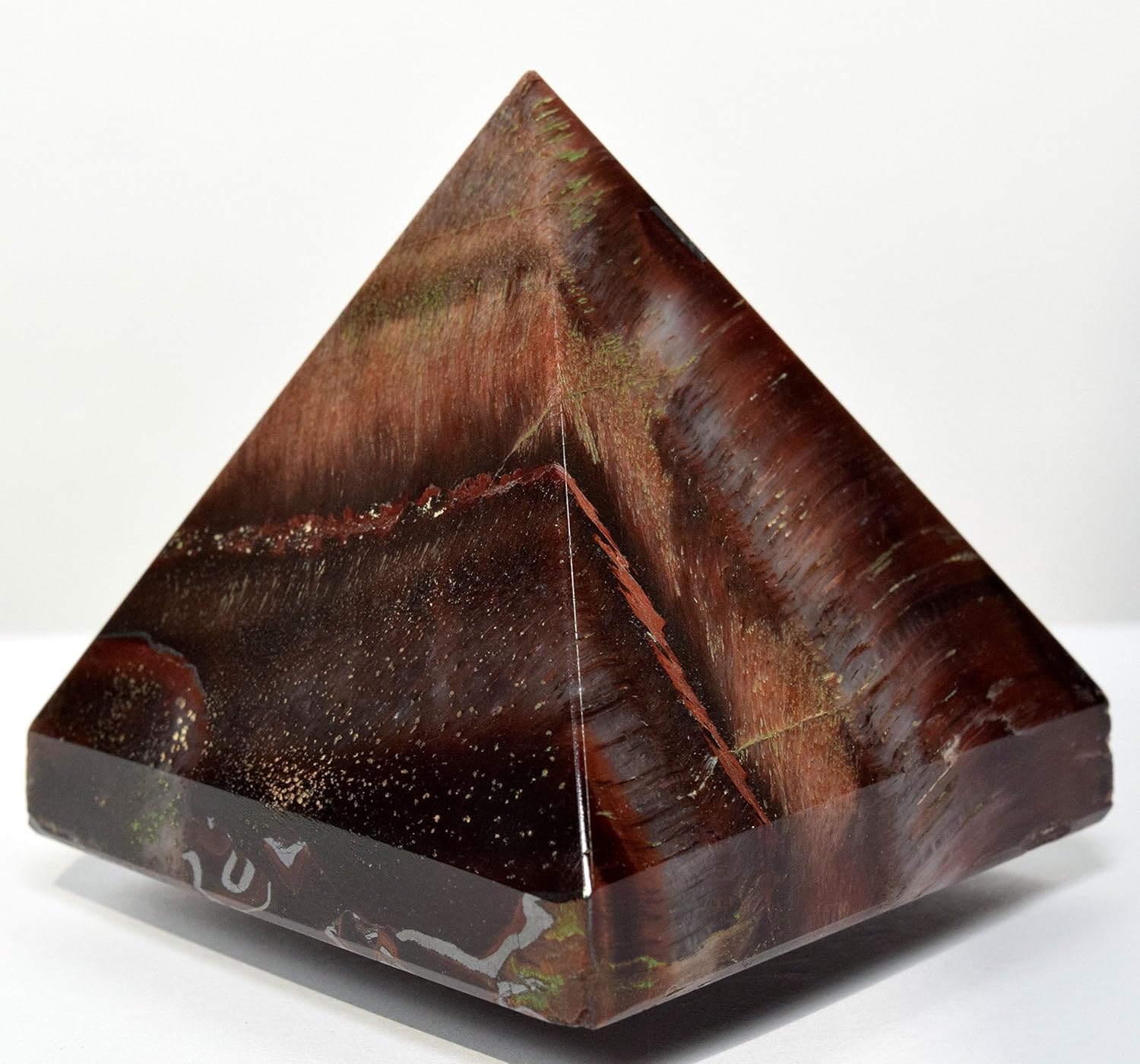 Red Tiger Eye Pyramid Crystal - 22 Inch