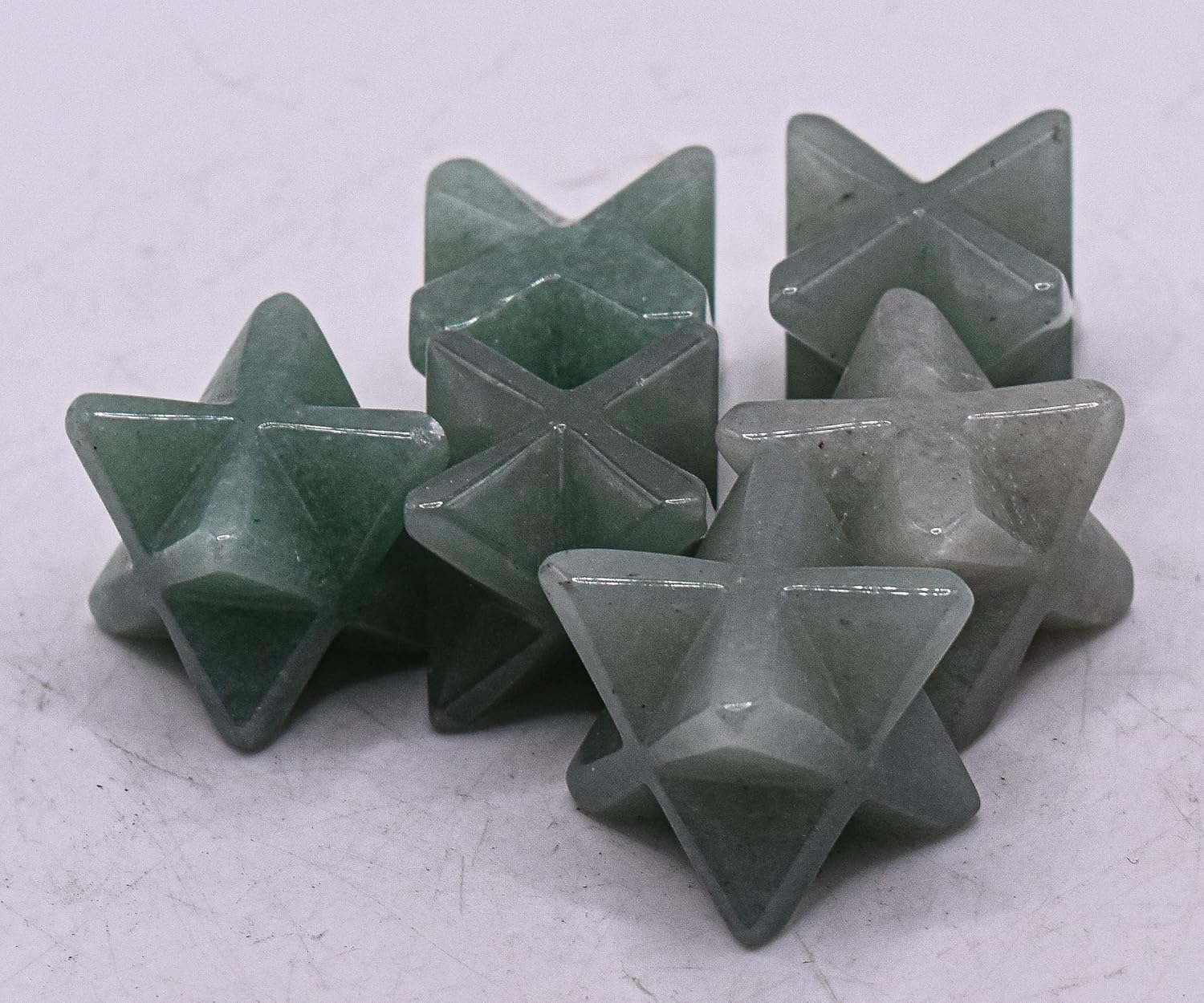 2PCS Green Aventurine Merkaba Stars for Decor