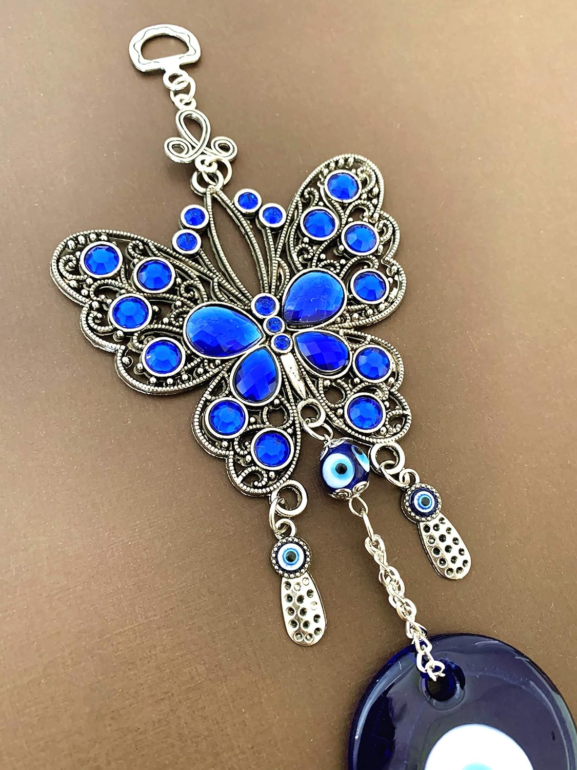 Betterdecor Turkish Blue Evil Eye Butterfly Amulet Hanging Decoration