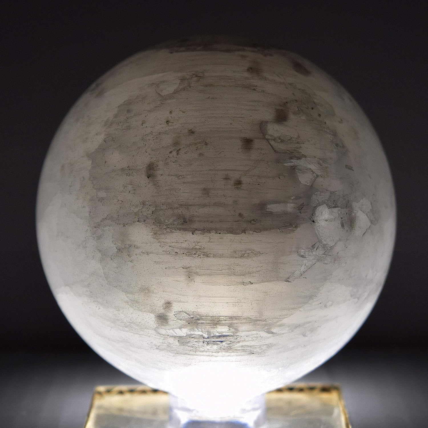 HQRP 59mm Selenite Sphere with Stand