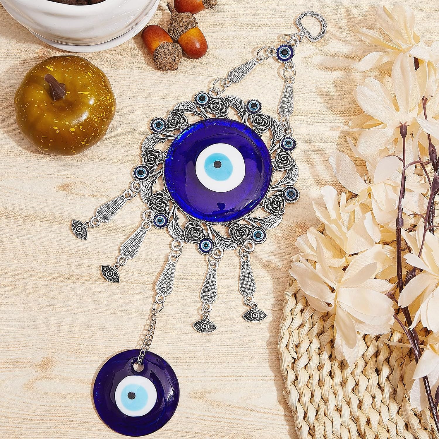 Turkish Evil Eye Glass Amulet Car Hanging Ornament