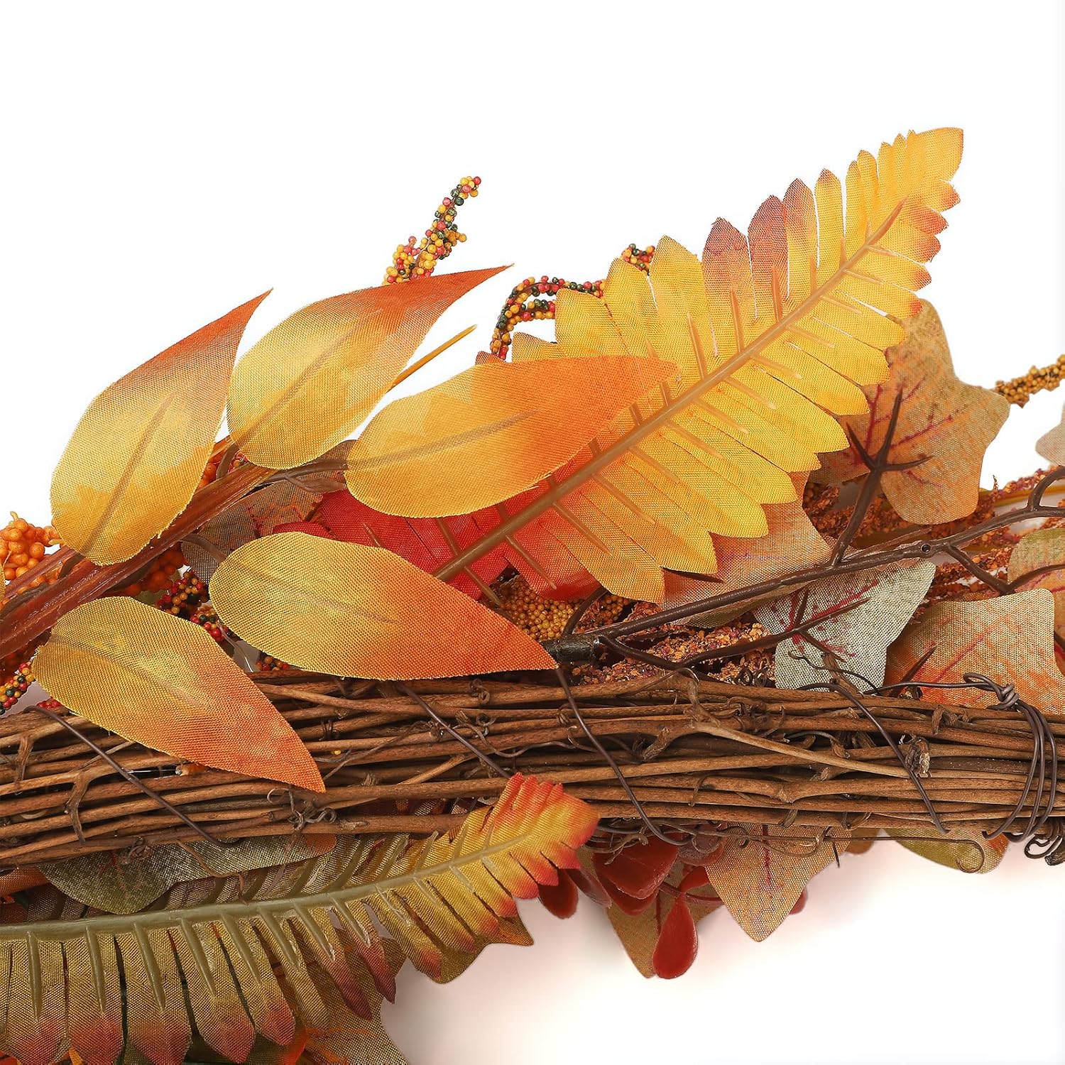 BEIJIALY 28in Autumn Fall Wreath with Bow