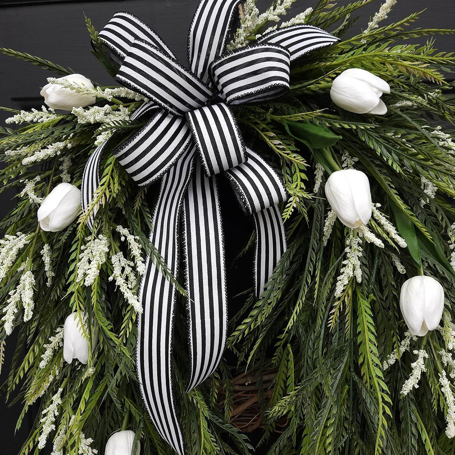 Artificial Spring Summer Wreath for Front Door Decor