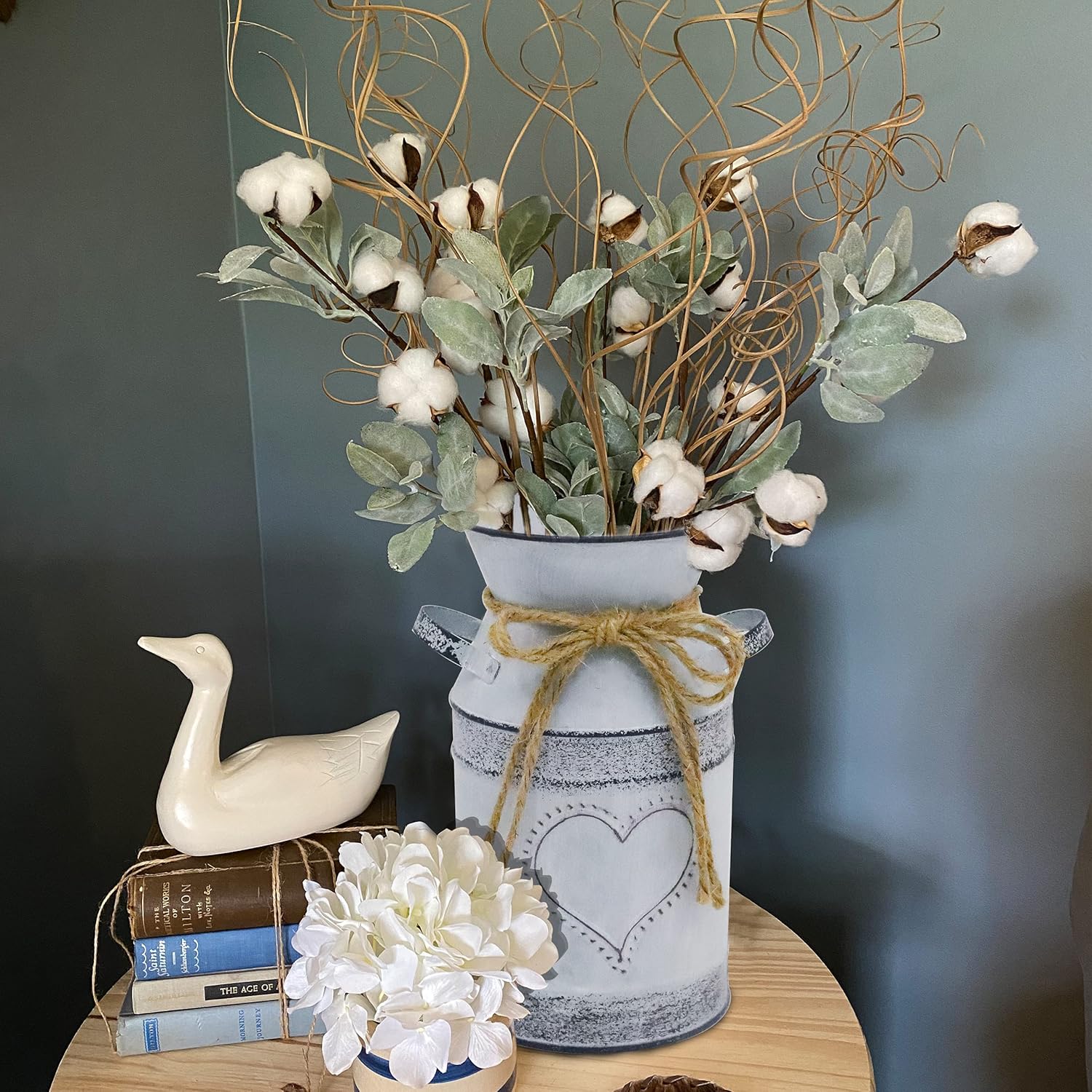 Soyizom Rustic Galvanized Milk Can Decor Vase