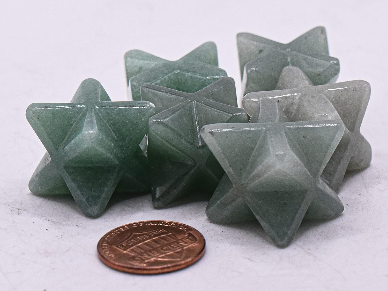2PCS Green Aventurine Merkaba Stars for Decor