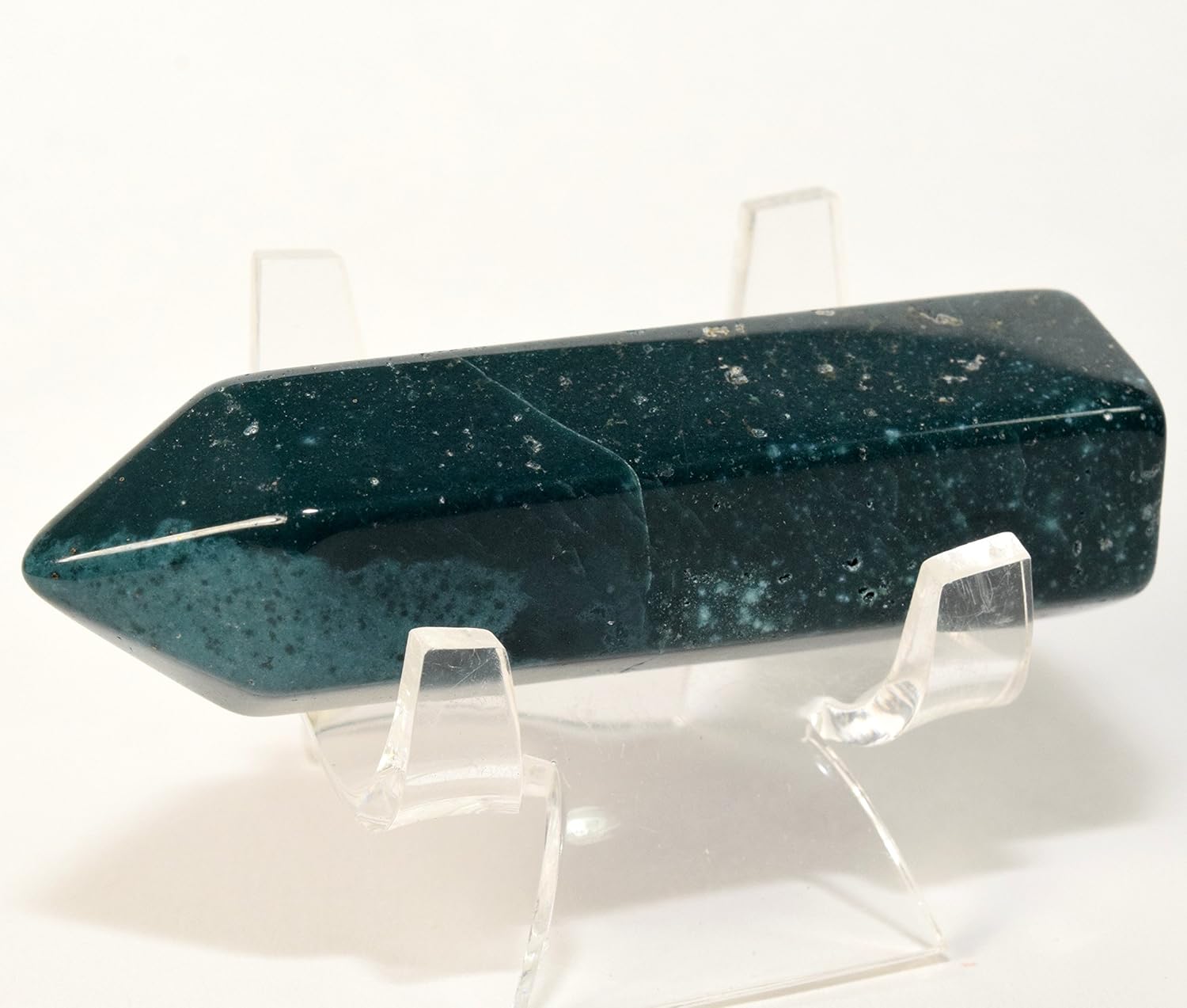 Blue Green Agate Point Clear Quartz Cabochon Set