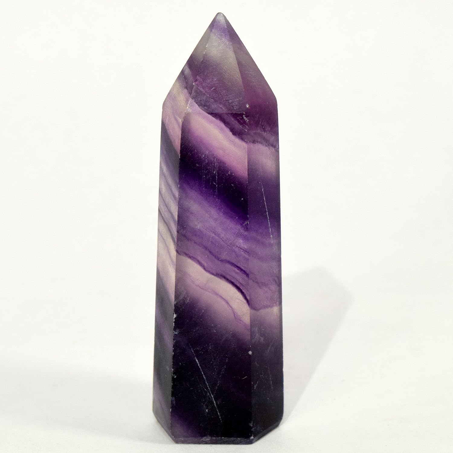 HQRP 25 Inch Deep Purple Pink Fluorite Crystal Stick Layered Mineral Polished Stone Wand