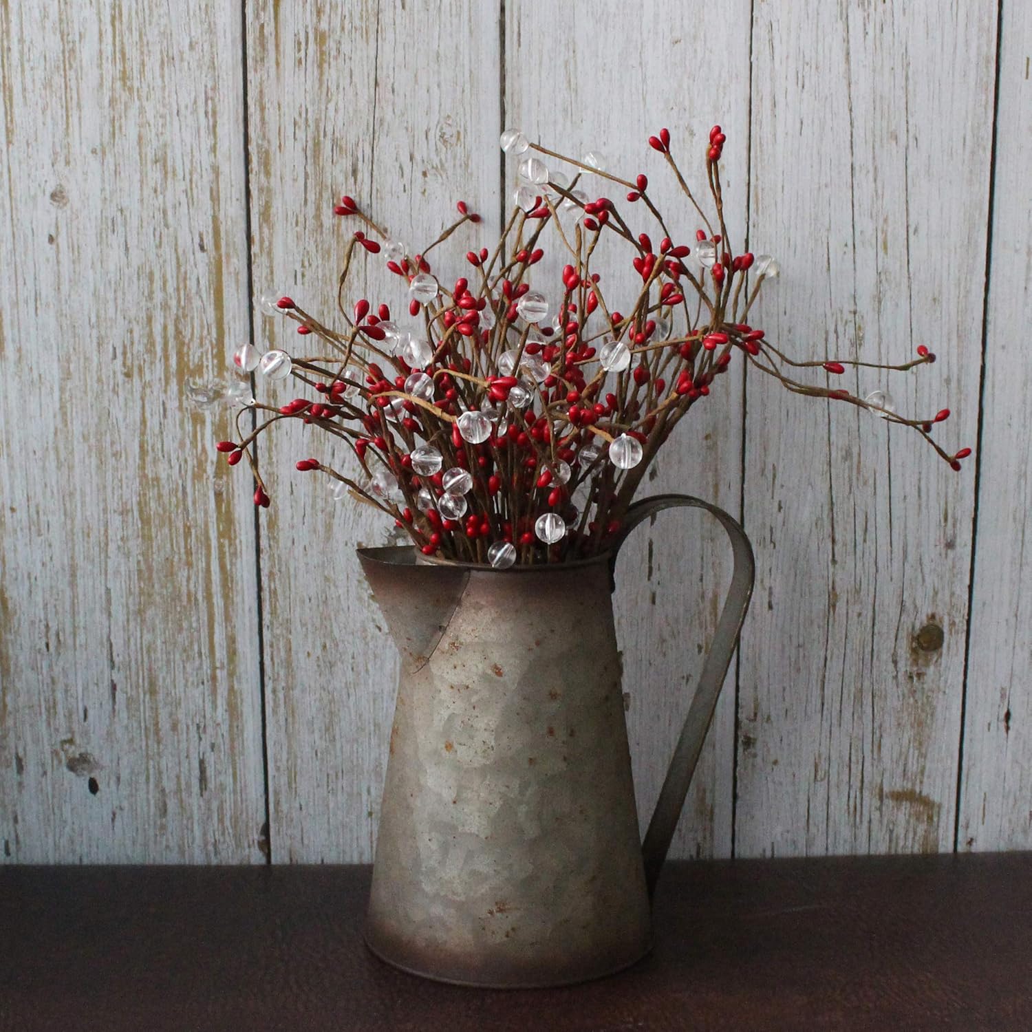 7 Inch Galvanized Metal Milk Pitcher Vase