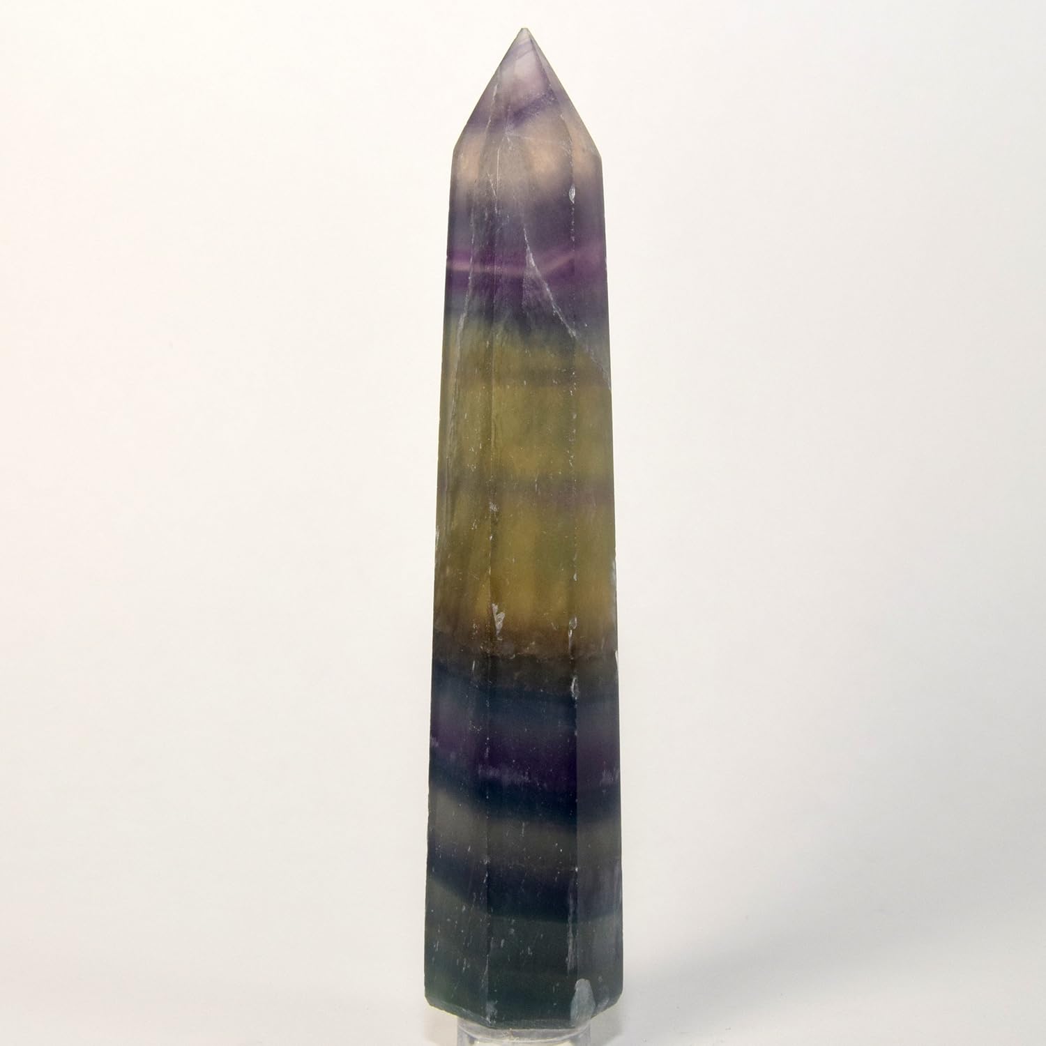 HQRP 45 Inch Fluorite Point Crystal Wand