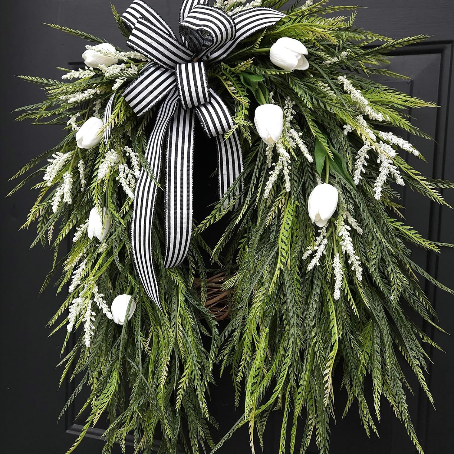 Colorful Spring Summer Wreath for Front Door Decor